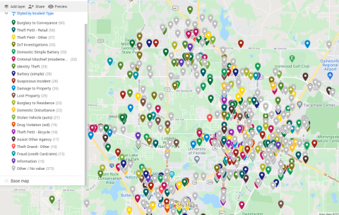 My Maps styled points My Maps styled