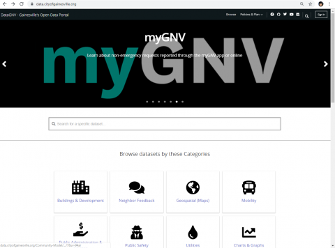 Open GNV home screen Open GNV home screen