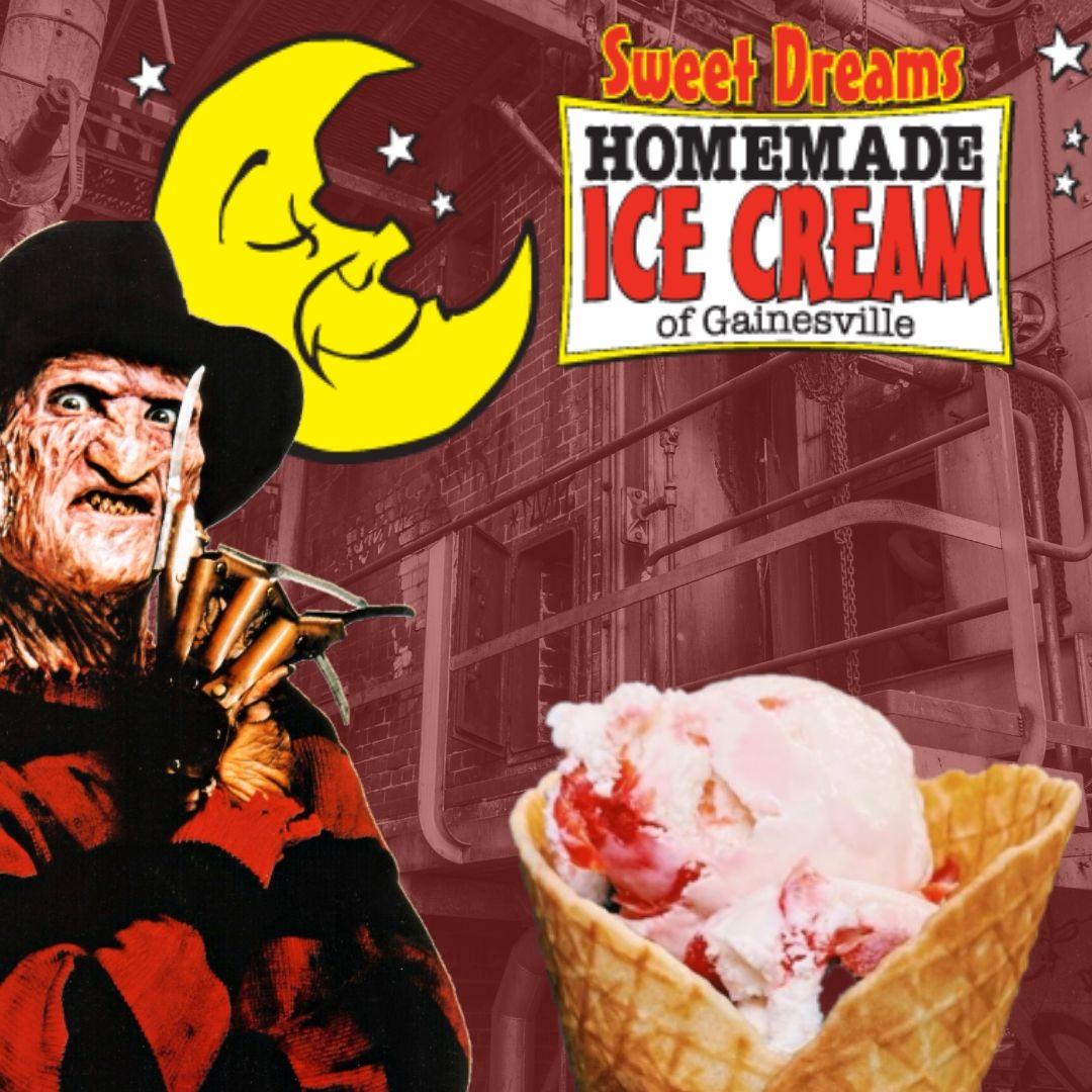 Freddy Kreuger and Sweet Dreams ice cream Freddy Kreuger and Sweet Dreams ice cream