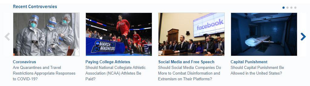 Issues and Controversies topics Issues and Controversies topics