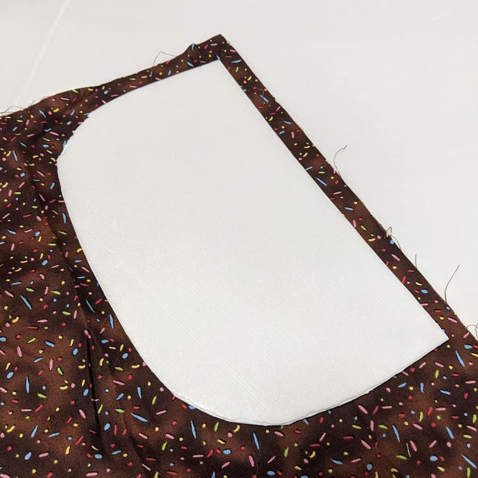 picture of making an ita bag: cutting the fabric