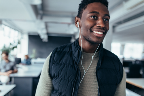 man with headphones man with headphones