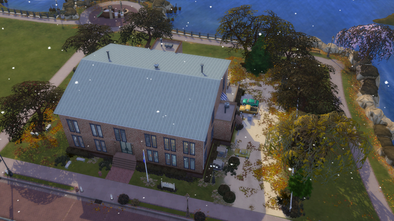 Micanopy Library building as made in the Sims 4 game