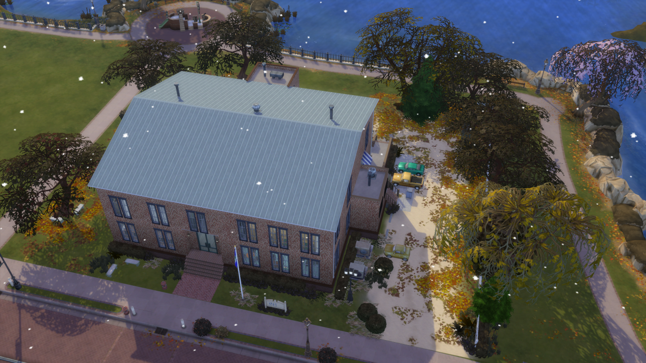 Micanopy Library building as made in the Sims 4 game Micanopy Library building as made in the Sims 4 game