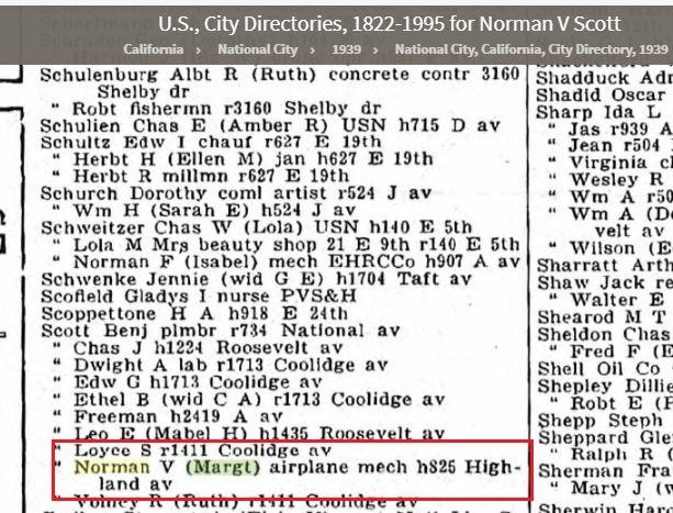 National city, California 1939 city directory for Norman Scott National city, California 1939 city directory for Norman Scott
