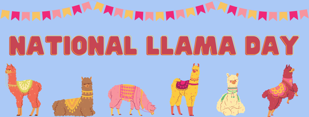 Blog Header that reads "National Llama Day"