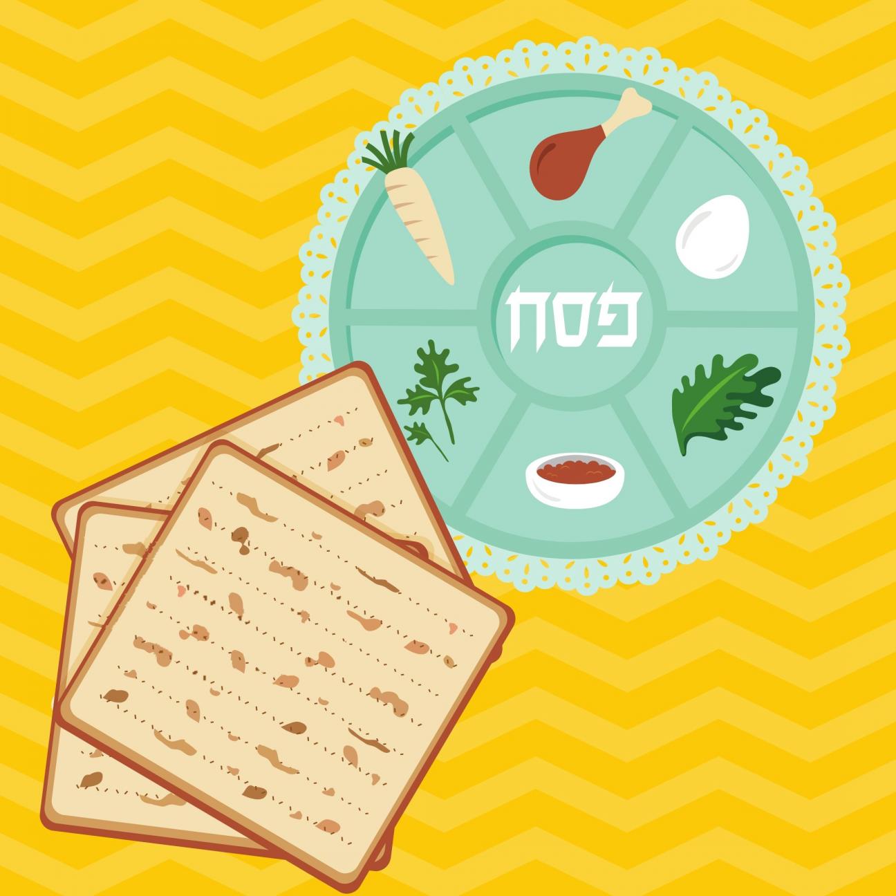 Passover seder plate, matzoh
