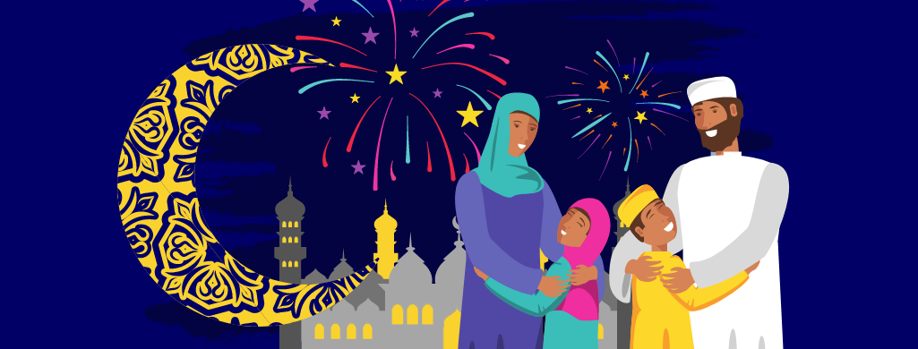 Illustration of Eid al-Fitr celebration