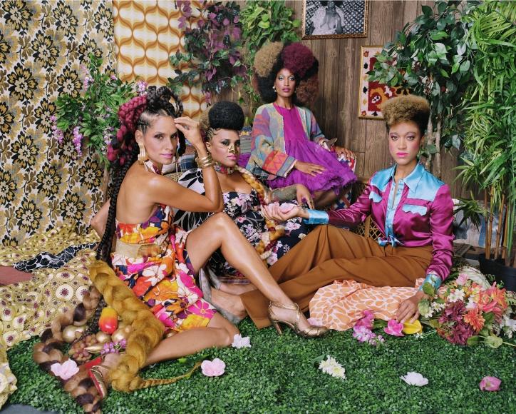 Raquel with Les Trios Femmes - Mickalene Richardson Raquel with Les Trios Femmes - Mickalene Richardson