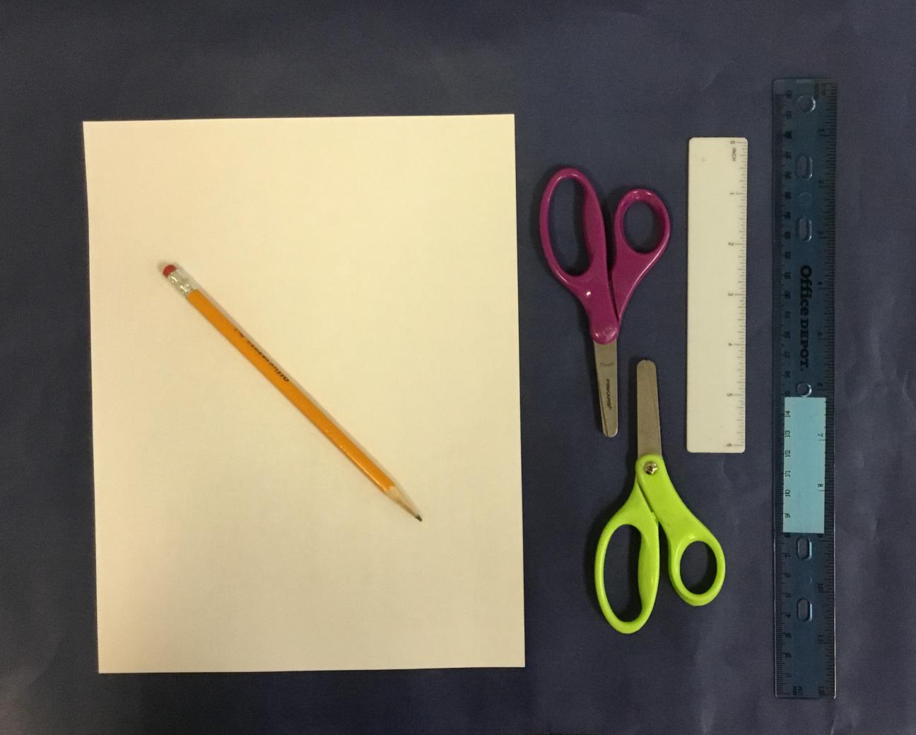 Basic Supplies (Paper, Safety Scissors, Pencil, Ruler) paper snowflake craft for elementary children