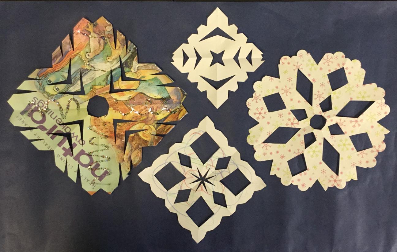 WOW!! Your Snowflake is Way Awesome. Just like YOU! paper snowflake craft for elementary children
