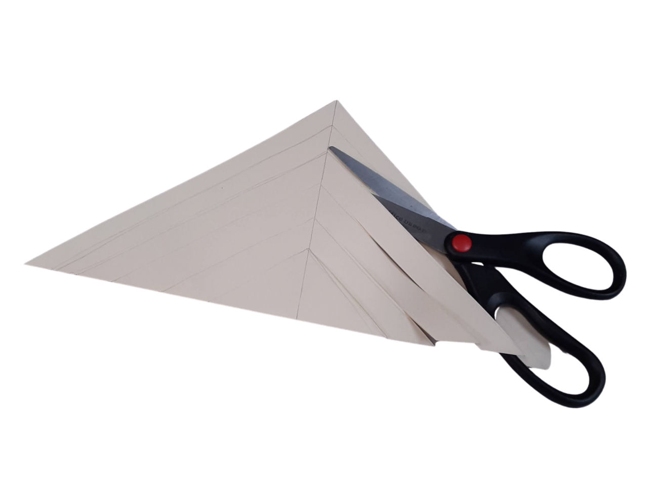 Snowflake triangle cuts Snowflake triangle cuts
