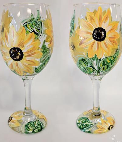 Picture of hand painted glass