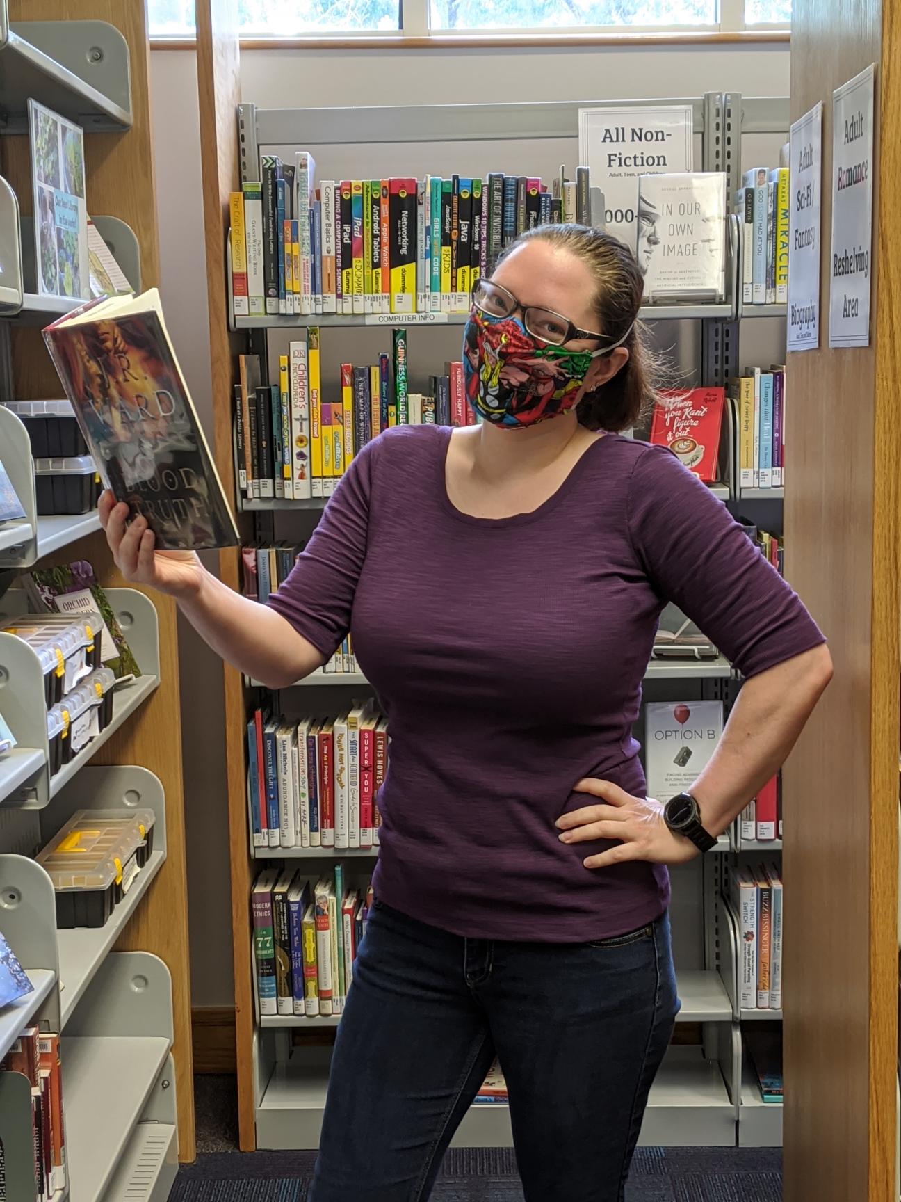 Susie holding book