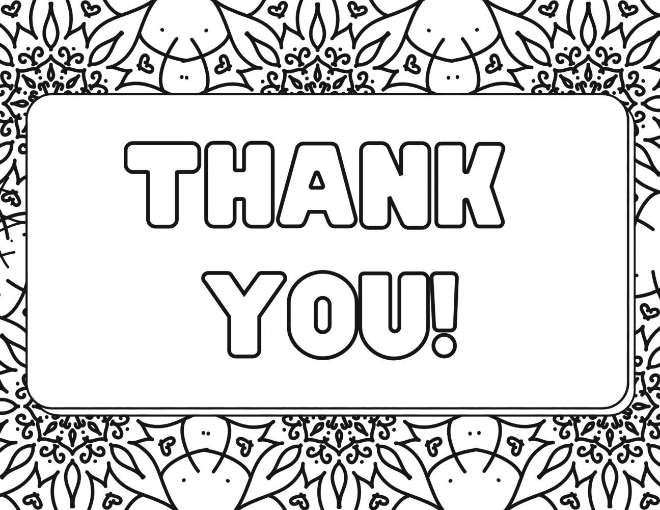 coloring sheet thank you