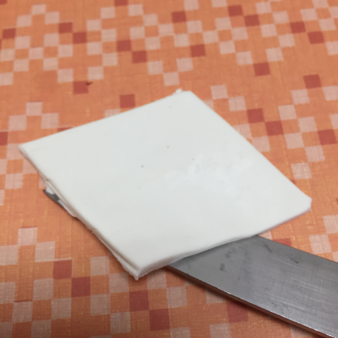 Use knife to remove cut diffuser from work surface Use knife to remove cut diffuser from work surface