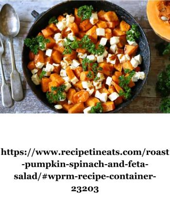 pumpkin spinach and feta salad