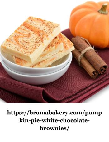 pumpkin pie white chocolate brownie