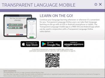 Transparent language app offerings