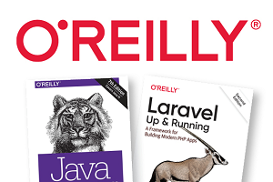 O'Reilly text with book cover images titled Java and Laravel