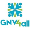 GNV4ALL Gainesville For All text illustration of logo with four people figures pointing to the center