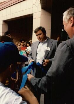 Millhopper Branch Grand Opening ribbon cutting