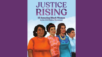 cover of the book Justice Rising, four Black women stand in a line on the cover