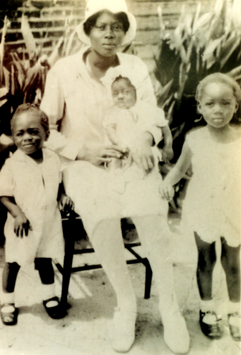 African American mother with children