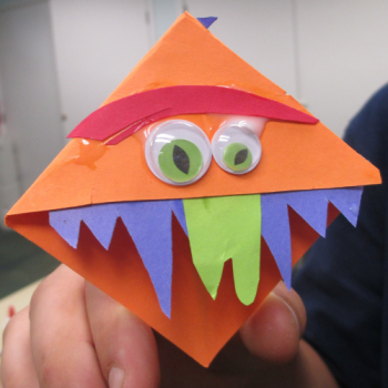 Image of a monster corner bookmark