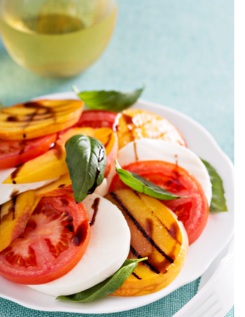 Peach and Tomato Caprese Salad