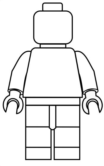 LEGO Minifigure Template Image of a blank LEGO minifigure