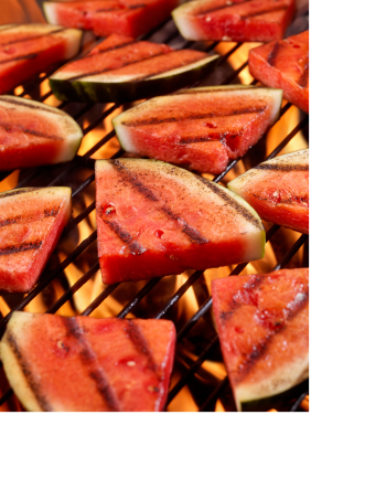 Grilled Watermelon with Yogurt