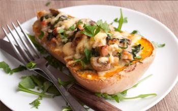 Creamy Four Cheese Spinach Butternut Squash