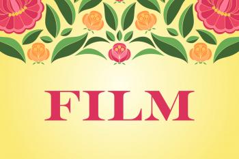 Flowers and the text Film