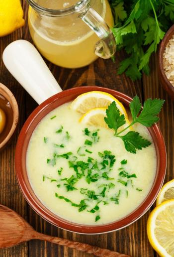 Lemony lentil turnip chowder