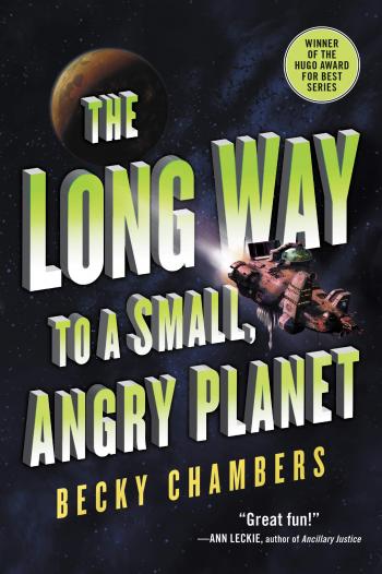 The Long Way to a Small Angry Planet by Becky Chambers Cover of The Long Way to a Small Angry Planet by Becky Chambers