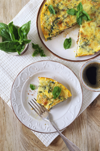 GOUDA, GREEN PEA AND SWEET POTATO PIE