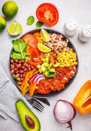 Vegetarian Burrito Bowl with Cauliflower Rice