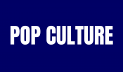 A dark blue background with the word "Pop Culture" over it.