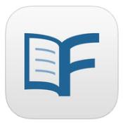 Flipster logo of open book