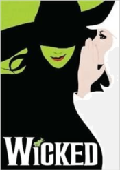 Show poster for the play Wicked.