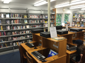 old Waldo Branch computers and shelving