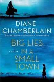Cover image for Big Lies in a Small Town by Diane Chamberlain with a dark blue background and two silhouettes