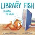 book cover for library fish learns to read