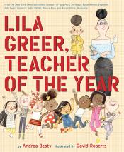 Lila Greer, Teacher of the Year, book cover with teacher and multiple students