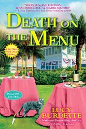 cover of death on the menu by lucy burdette