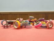 Washi Tape stacks of washi tape in different colors, sizes and patterns