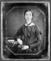 a historical photographic portrait of Emily Dickinson