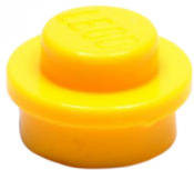 A yellow round LEGO dot