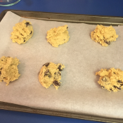 cookie dough on baking sheet cookie dough on baking sheet